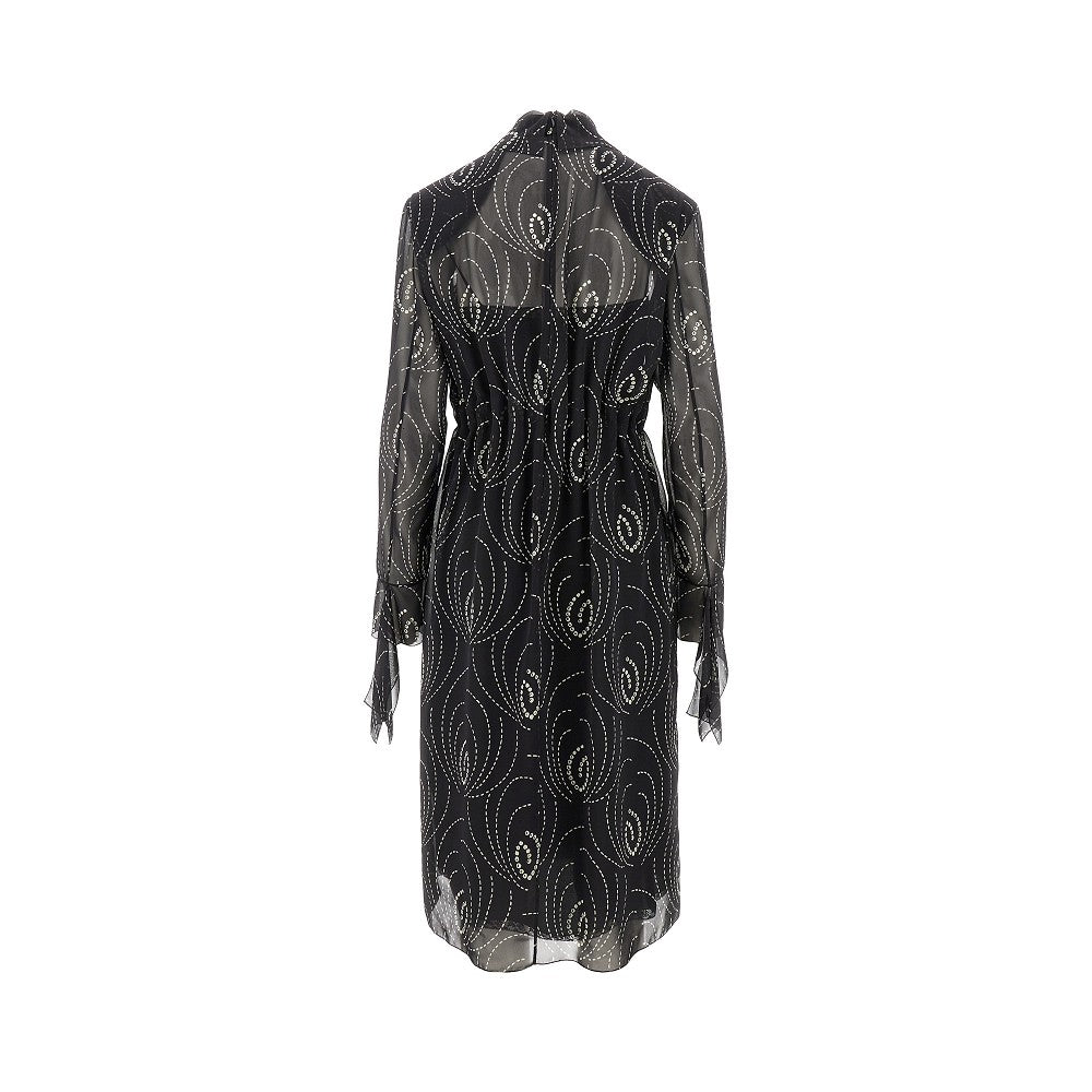Abito midi in georgette stampa Goccia