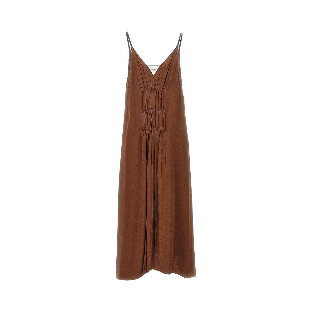 Crêpe satin midi dress