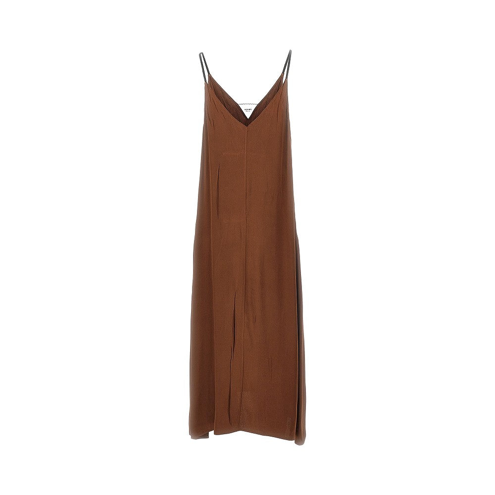 Crêpe satin midi dress