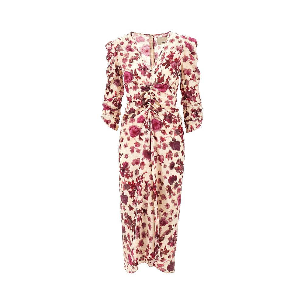 'Albini' printed silk midi dress