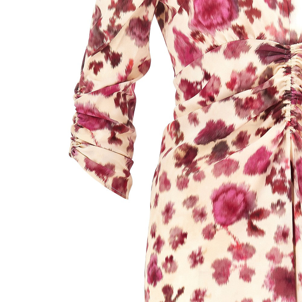 'Albini' printed silk midi dress