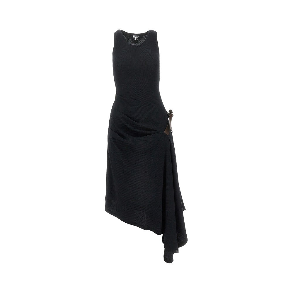 Ribbed cotton midi dress