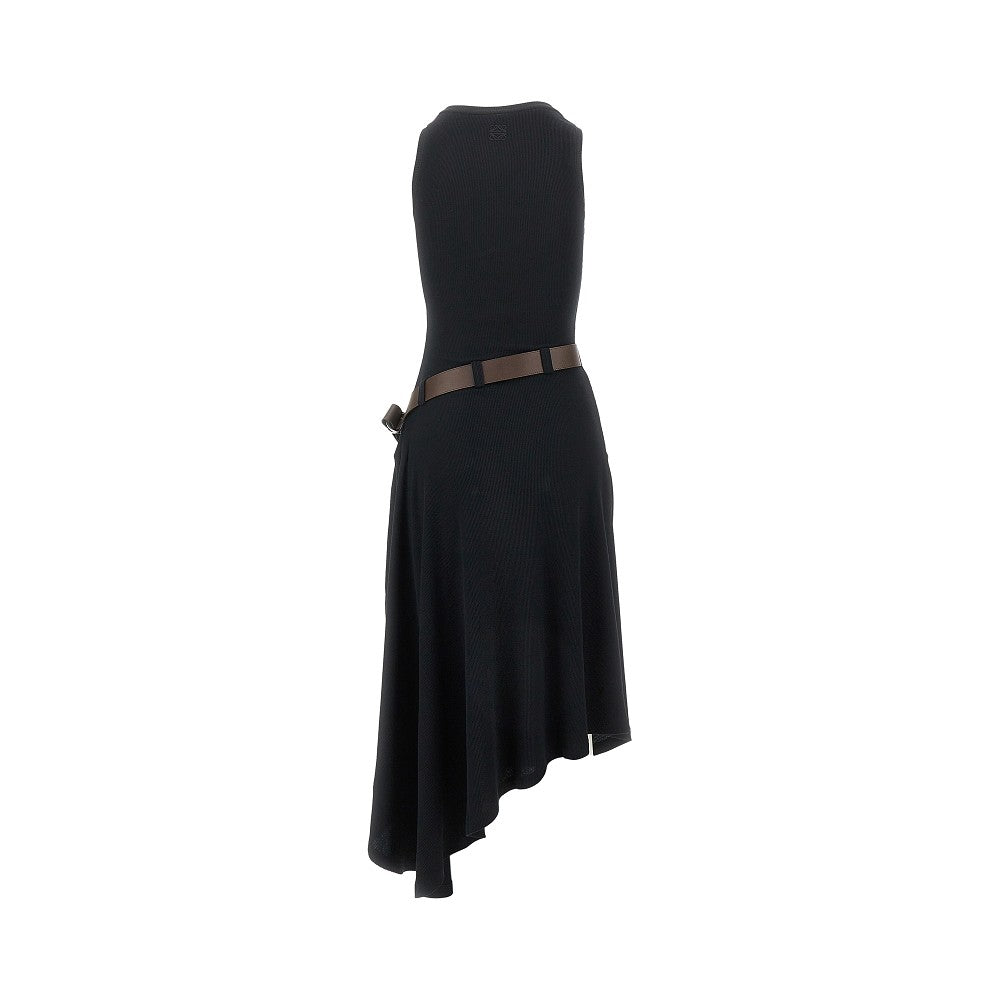 Abito midi in cotone a costine