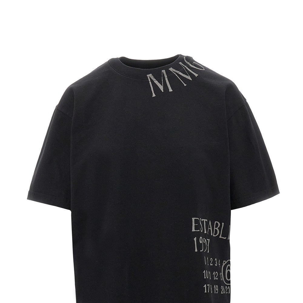 Logo print mini tee dress