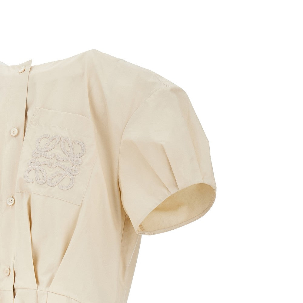 Cotton mini shirt dress