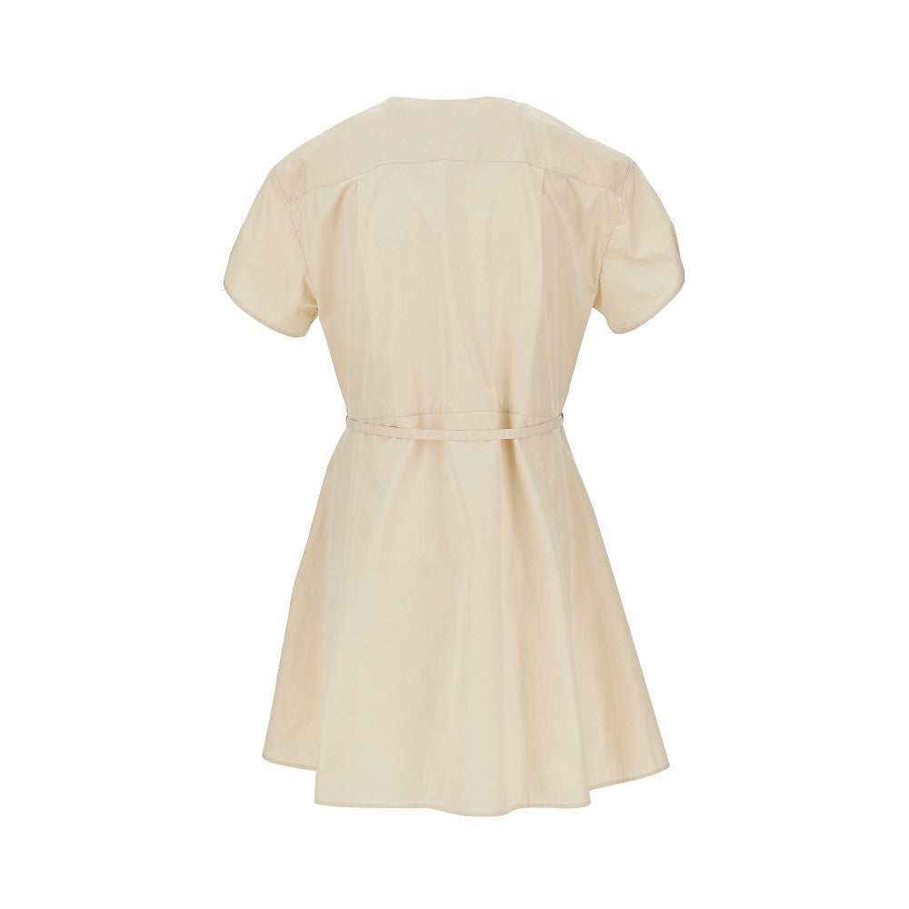 Cotton mini shirt dress