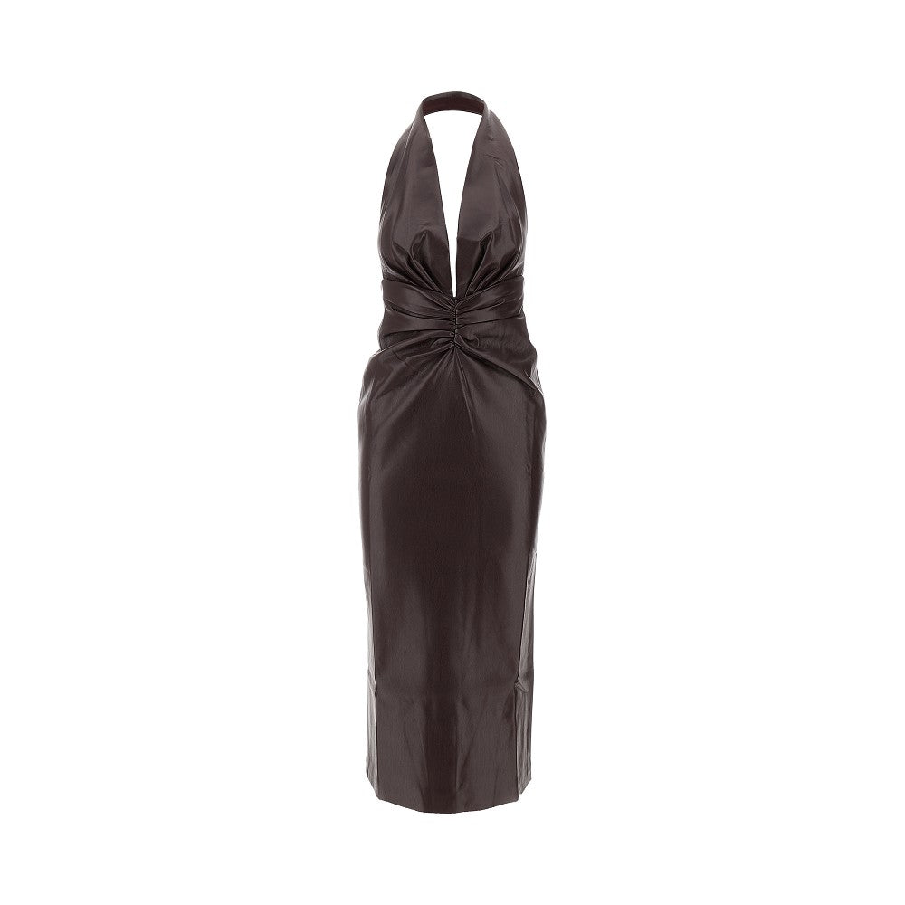 'Zendaya' vegan leather midi dress