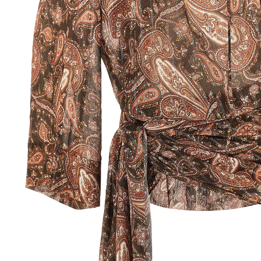 Mini abito 'Indira' in georgette Paisley