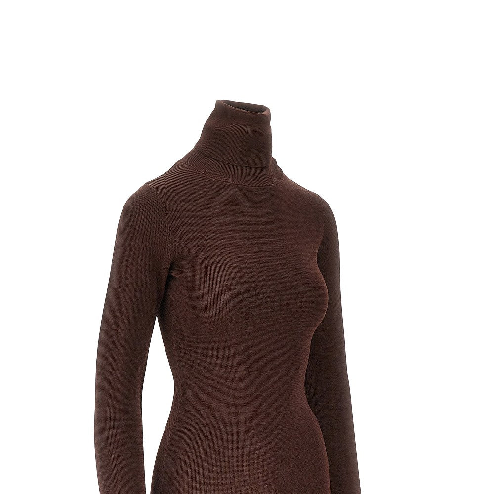 Knitted turtleneck dress