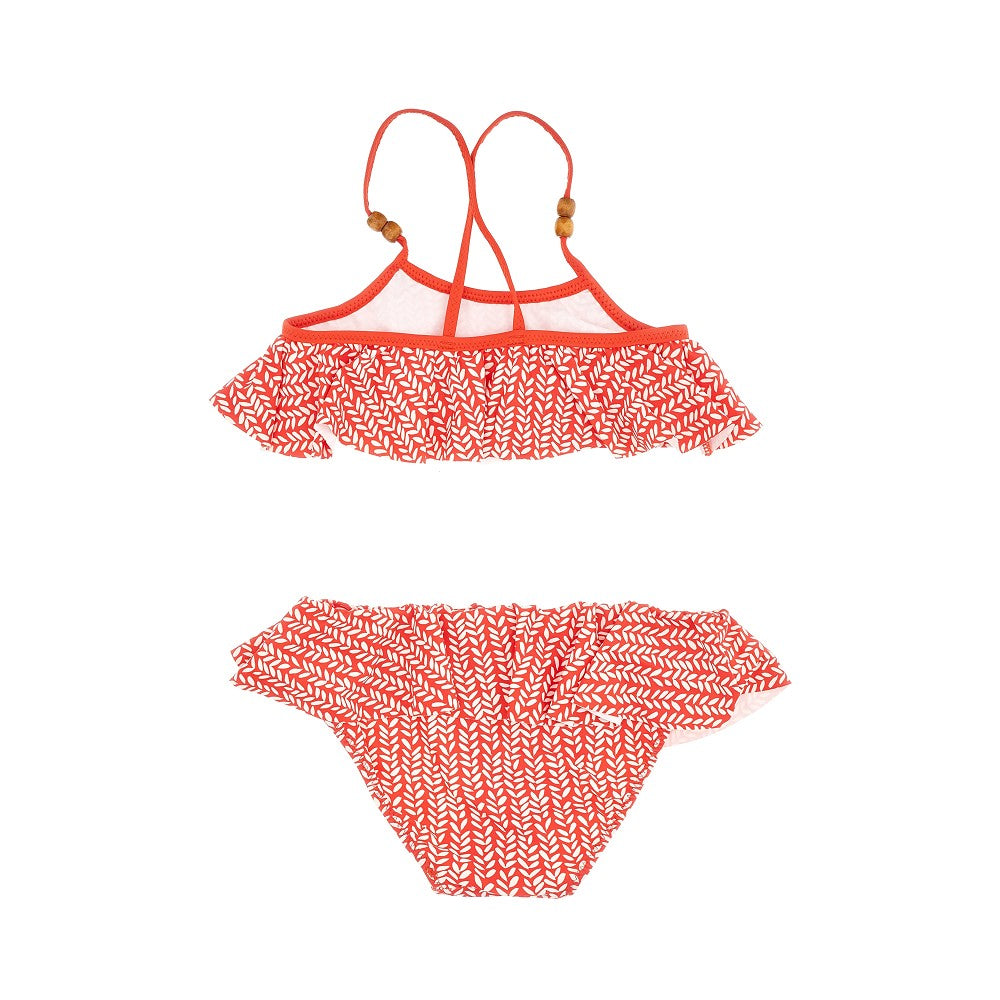 Ruffled two-piece swimsuit