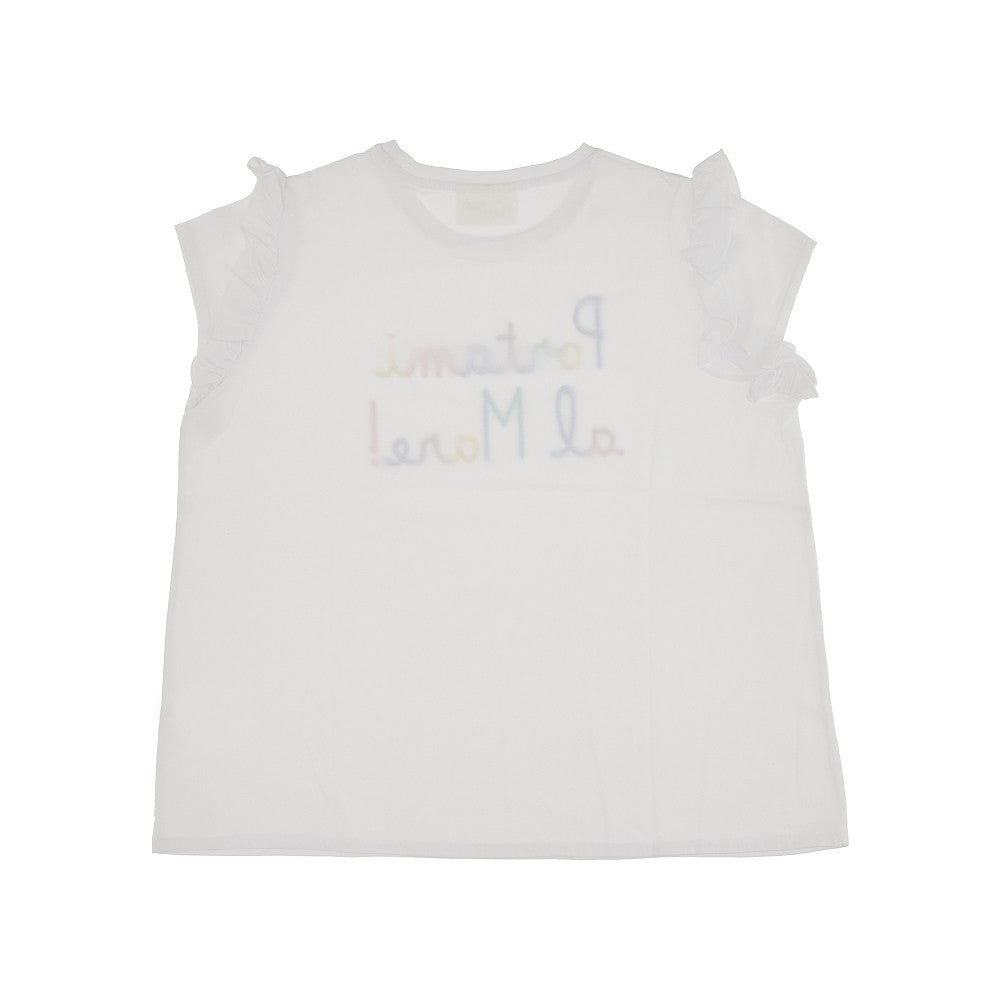 &#39;Portami al mare&#39; embroidery T-shirt