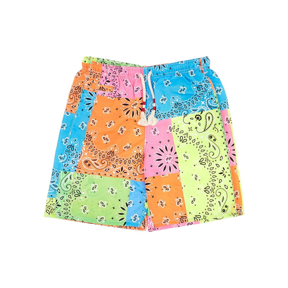 Bandana motif swim shorts