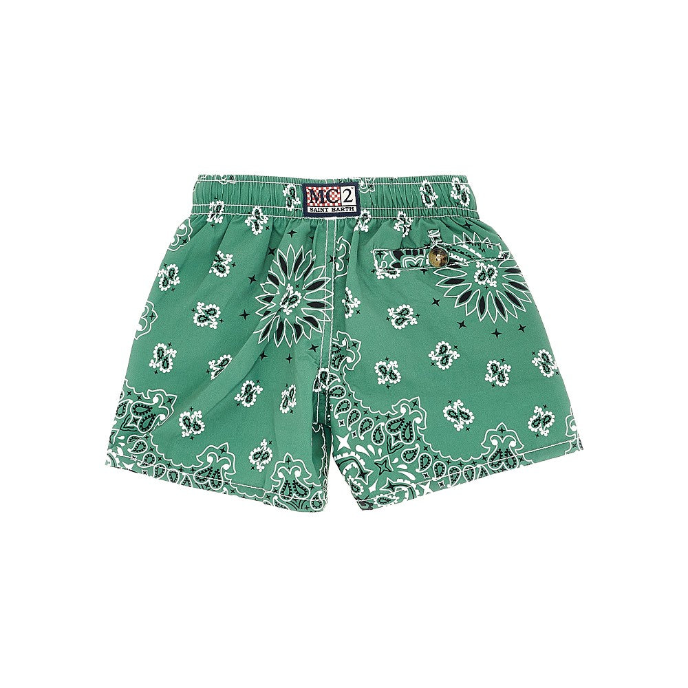 Bandana motif swim shorts