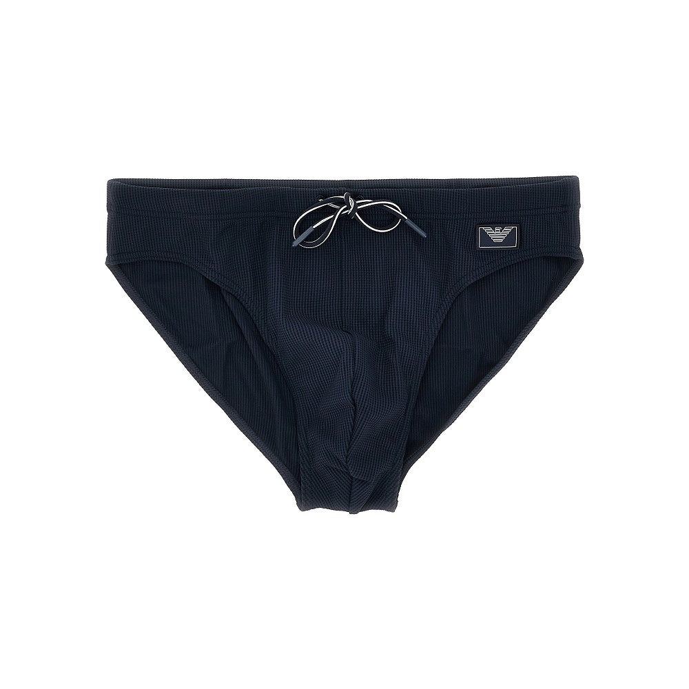 Seersucker swim briefs