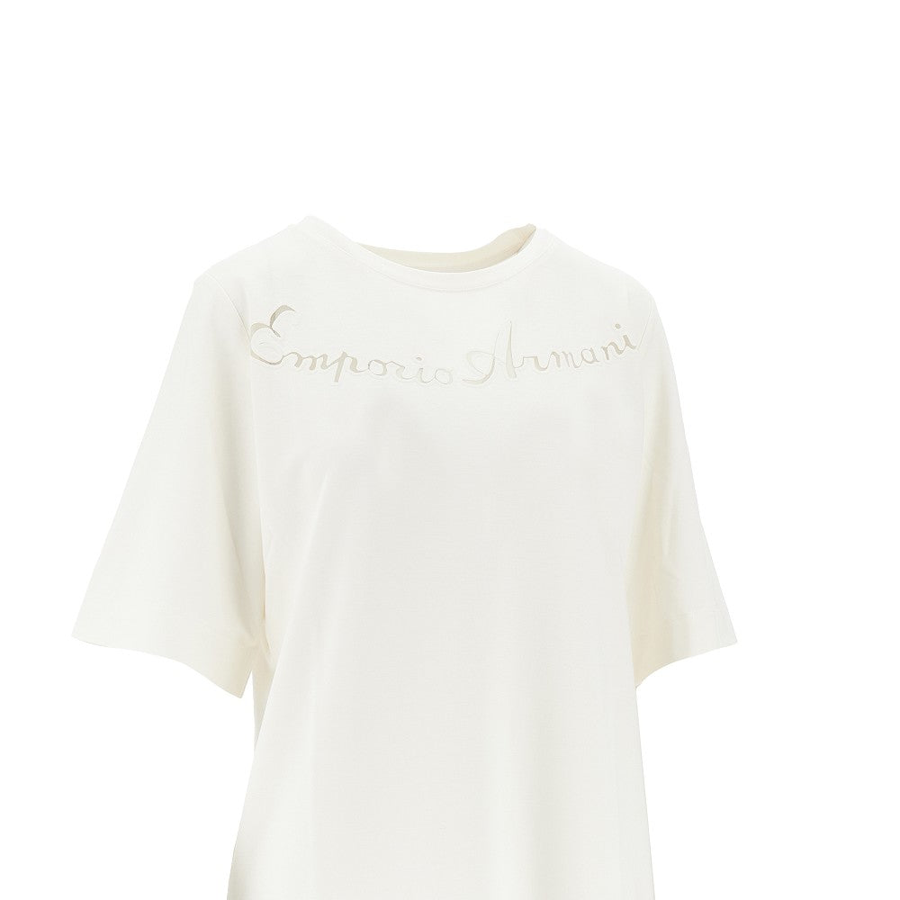 See-through logo mini T-dress