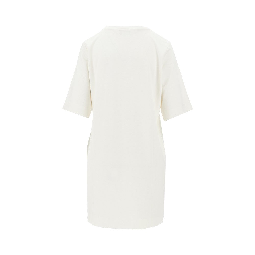 Mini abito T-shirt con logo trasparente