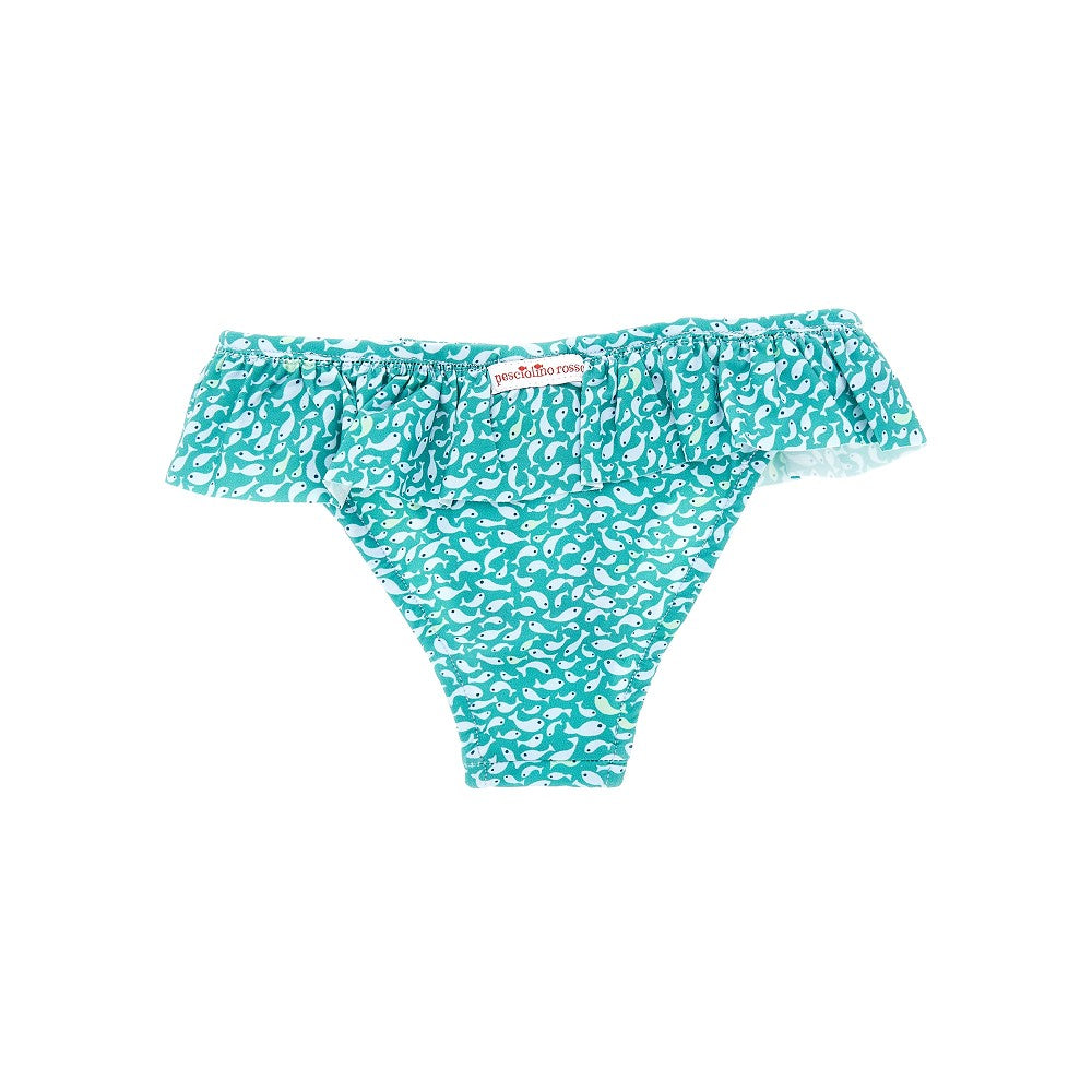 Liberty fabric ruffled swim briefs