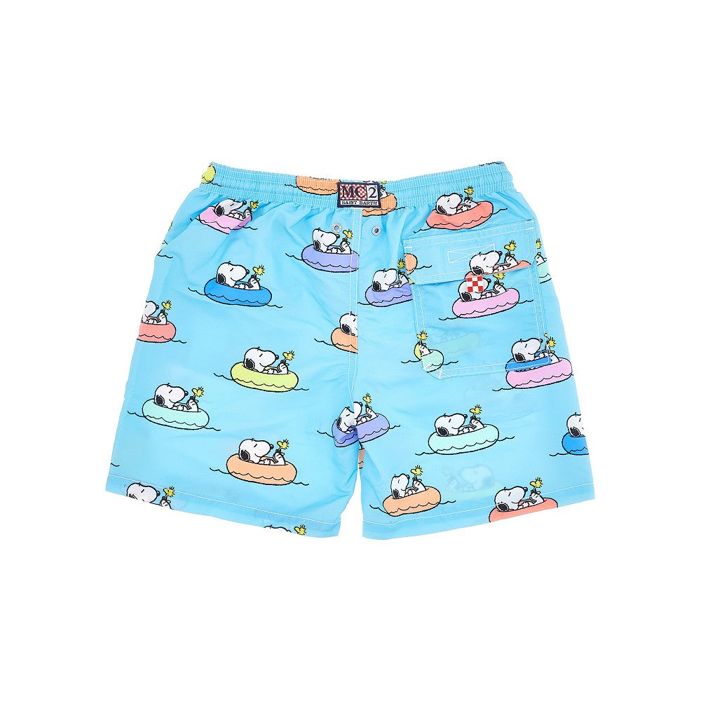 Chillin Snoopy pattern swimshorts