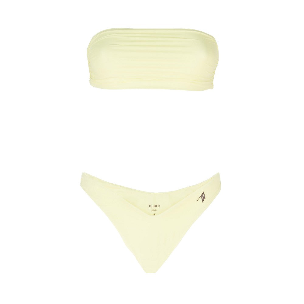 Bikini a fascia con logo gommato