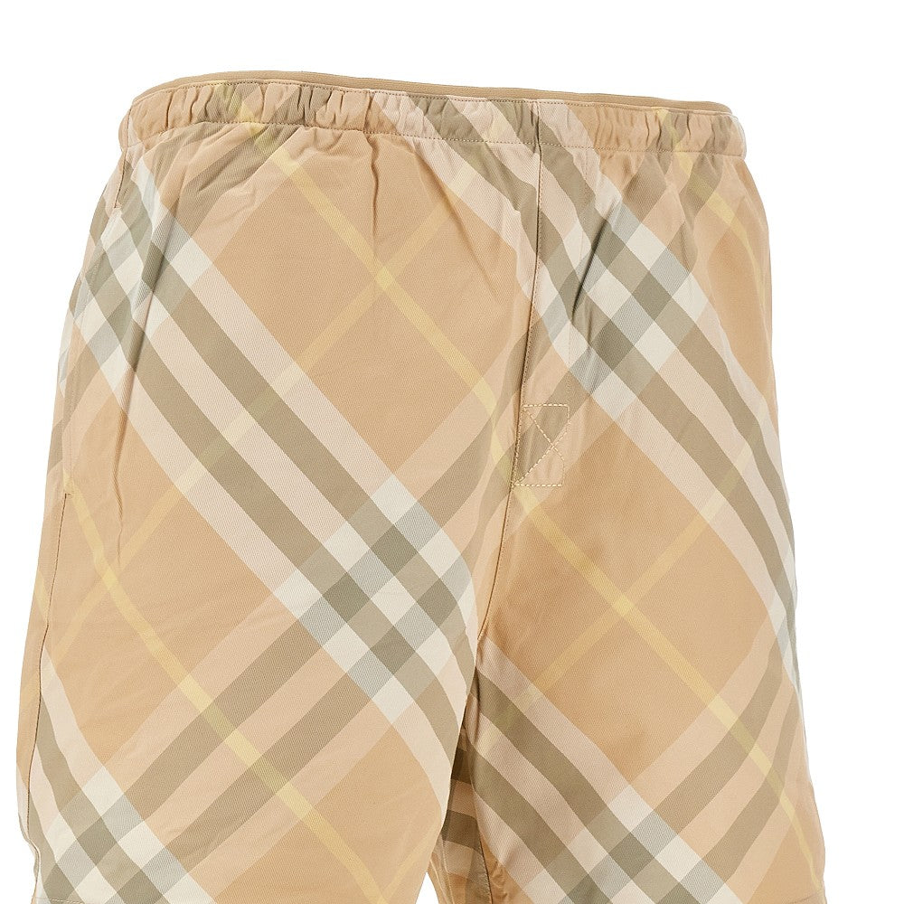 Check pattern swim shorts