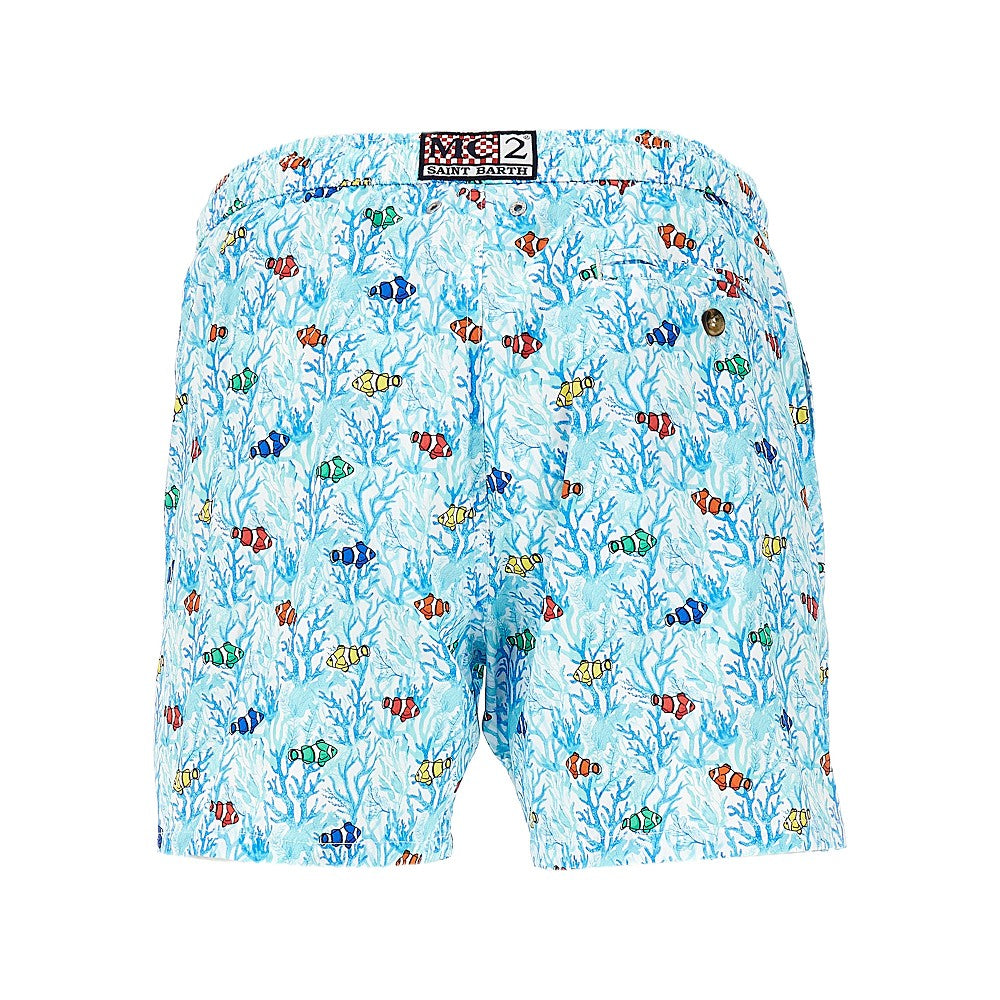 Bermuda mare con stampa Clown Landscape