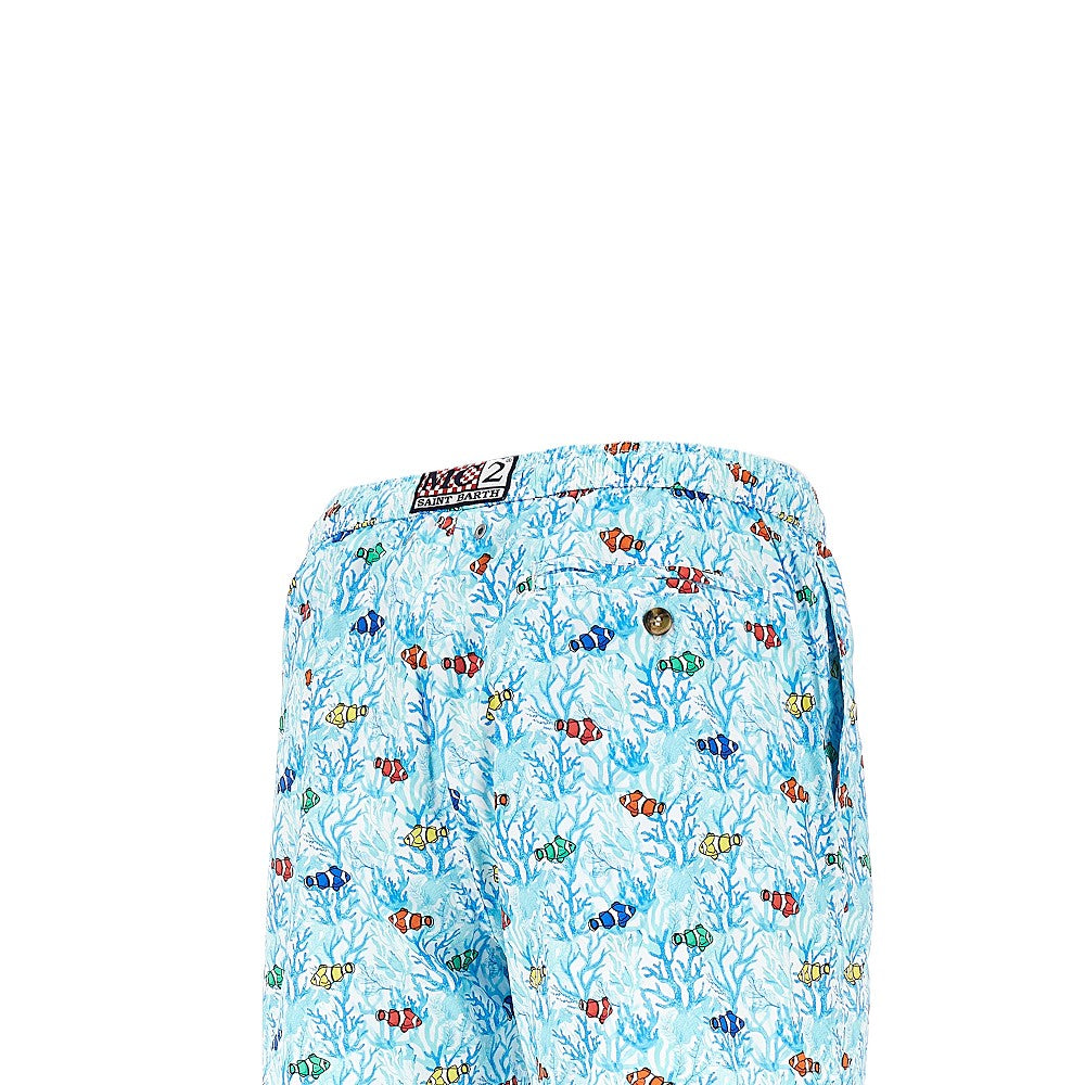Bermuda mare con stampa Clown Landscape