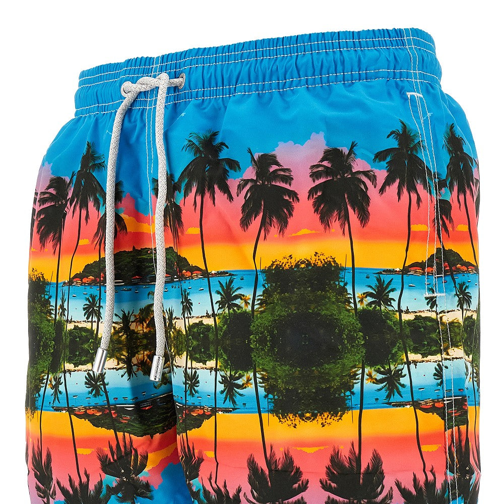 Guastavia Placed Print swim shorts