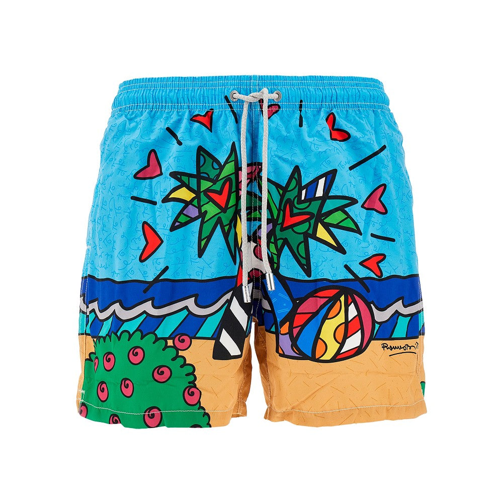 Britto Beach print swim shorts