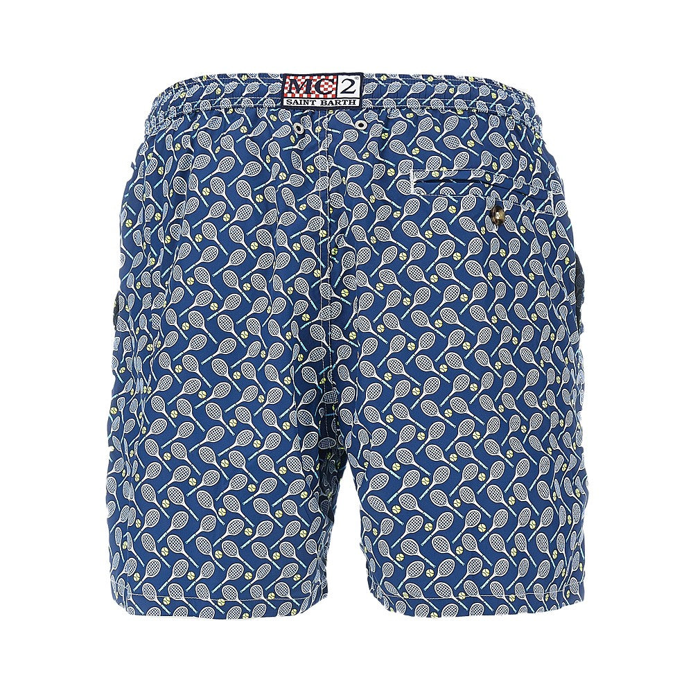 Bermuda mare con stampa Tennis Cross