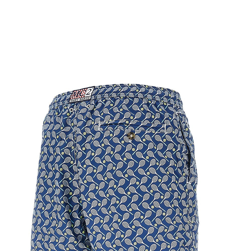 Bermuda mare con stampa Tennis Cross