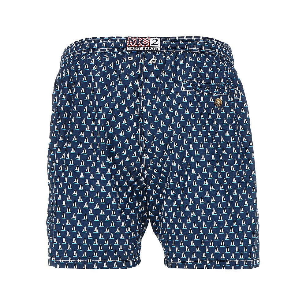 Regular Sail printed swim shorts