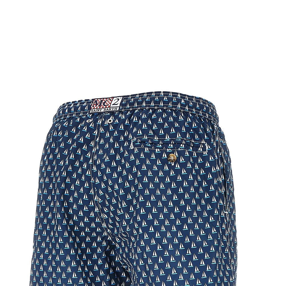 Regular Sail printed swim shorts