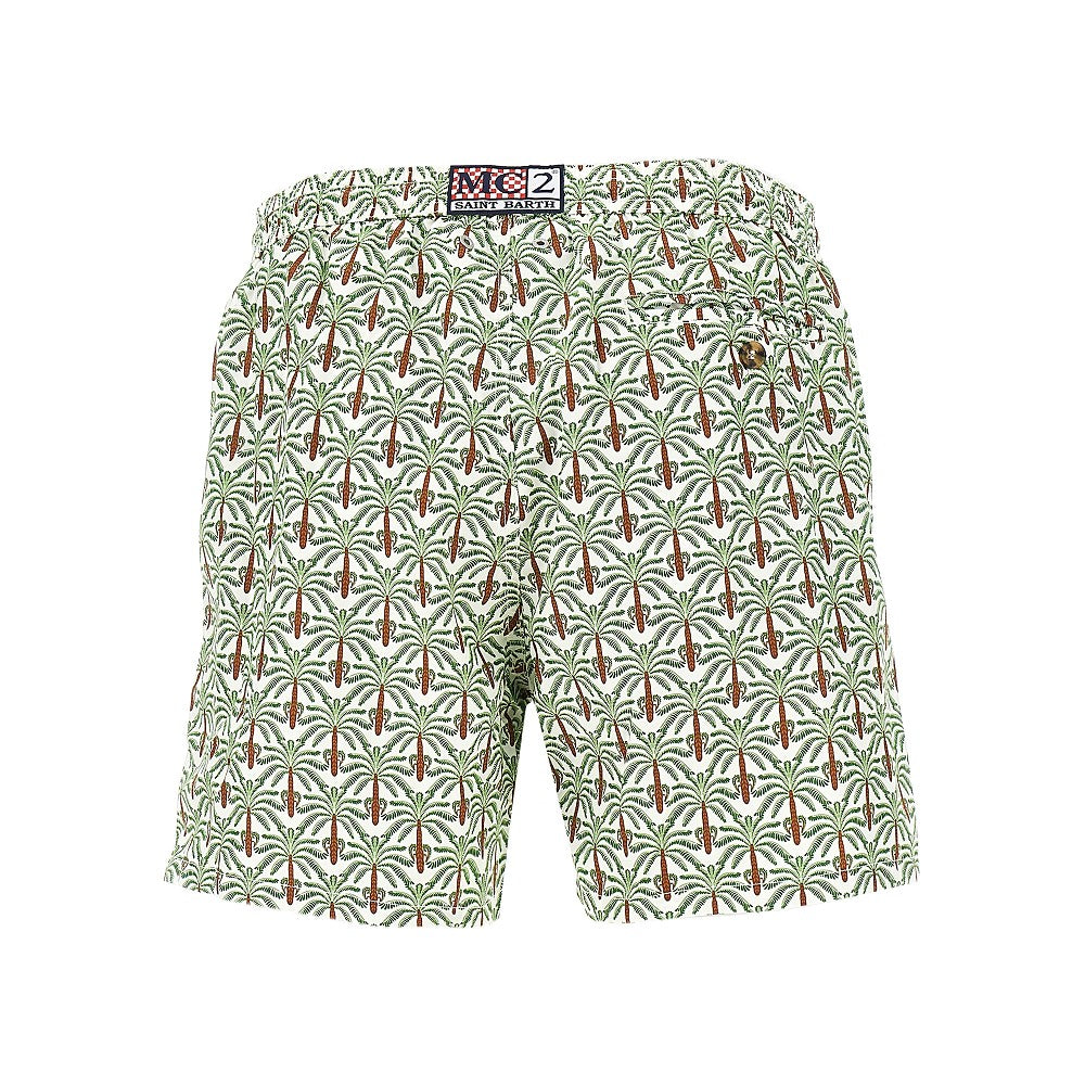 Bermuda mare con stampa Palm Tile