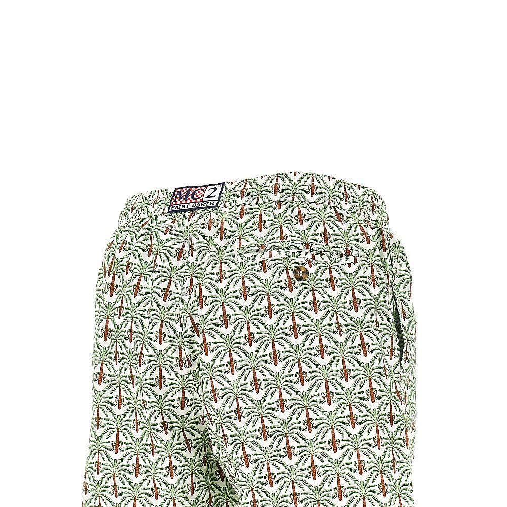 Bermuda mare con stampa Palm Tile