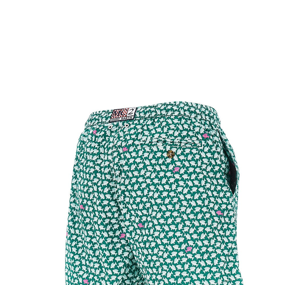 Bermuda mare con stampa Seafish