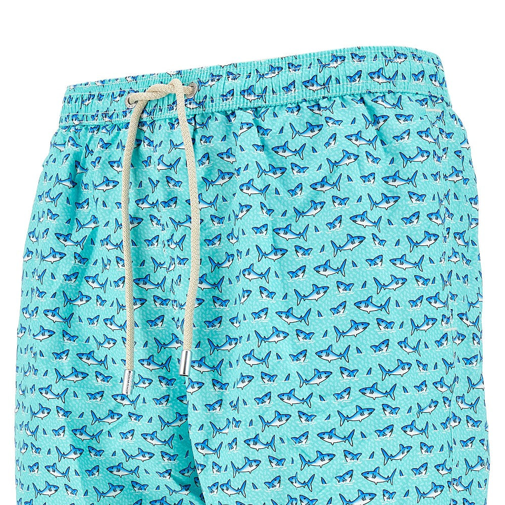 Malie print swim shorts