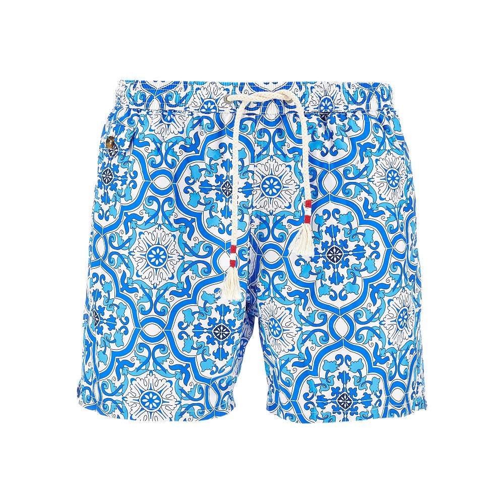 &#39;Sicily Tile&#39; print swim shorts