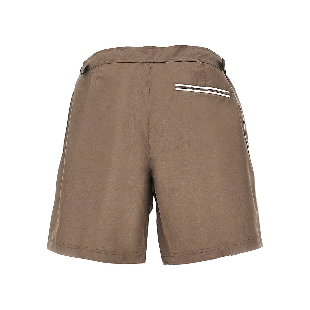 Nylon swimshorts with logo embroidery