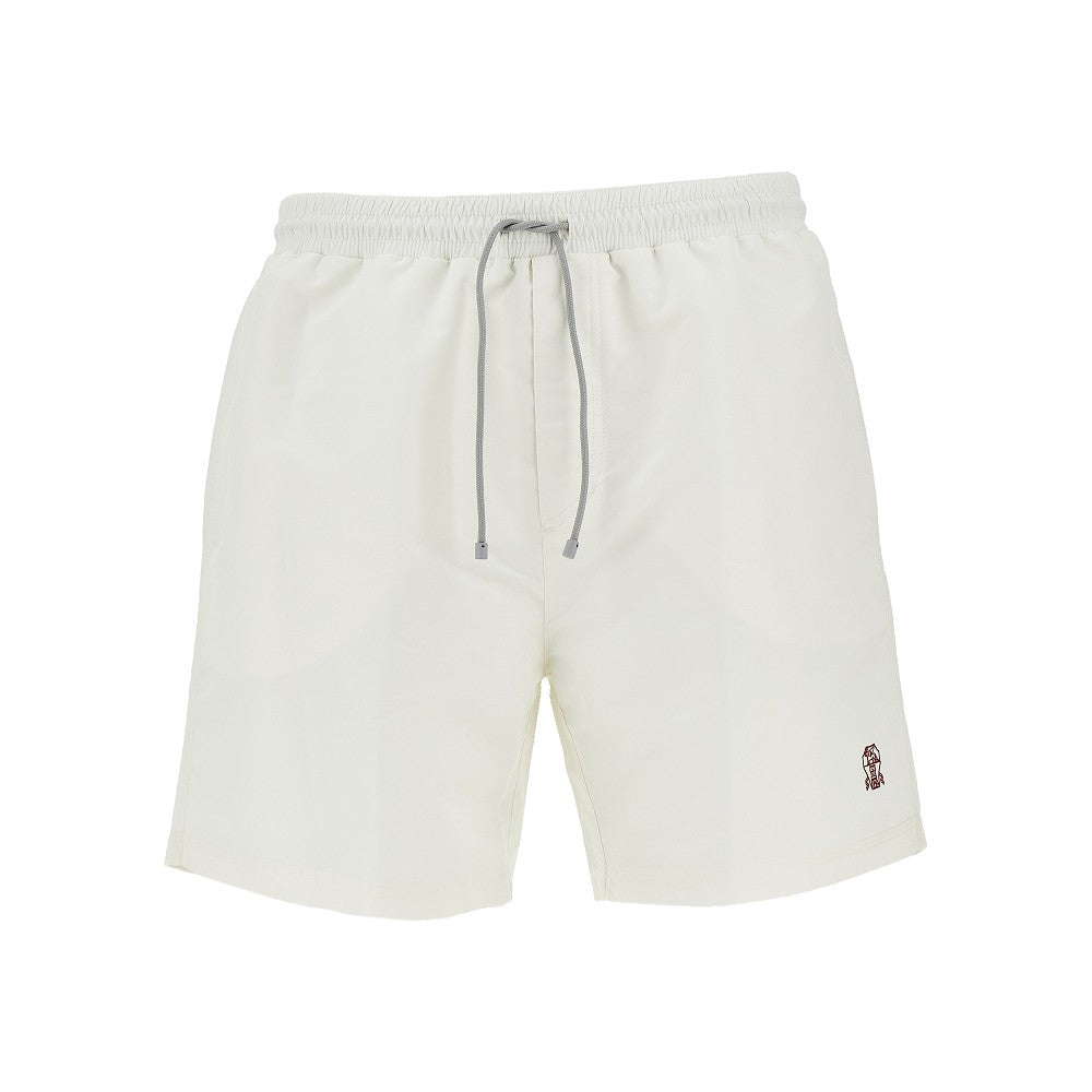 Bermuda mare con logo ricamato