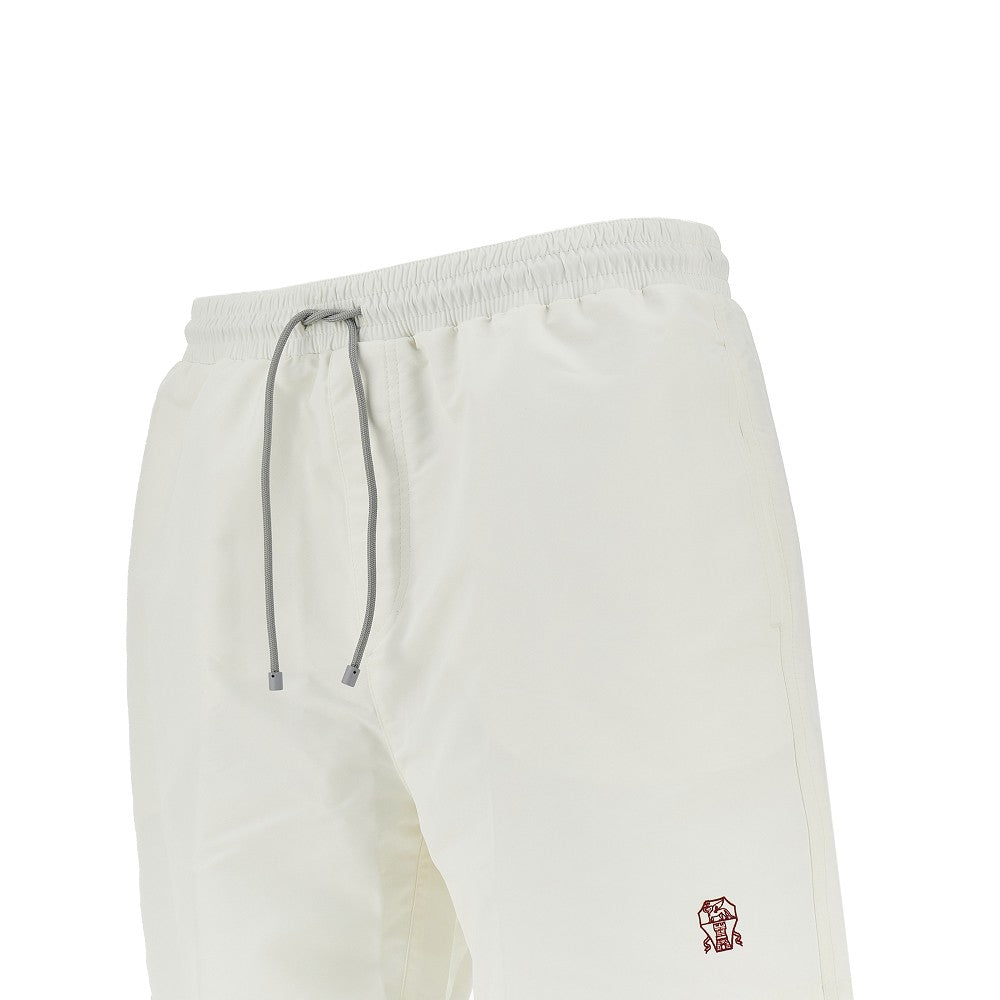 Bermuda mare con logo ricamato