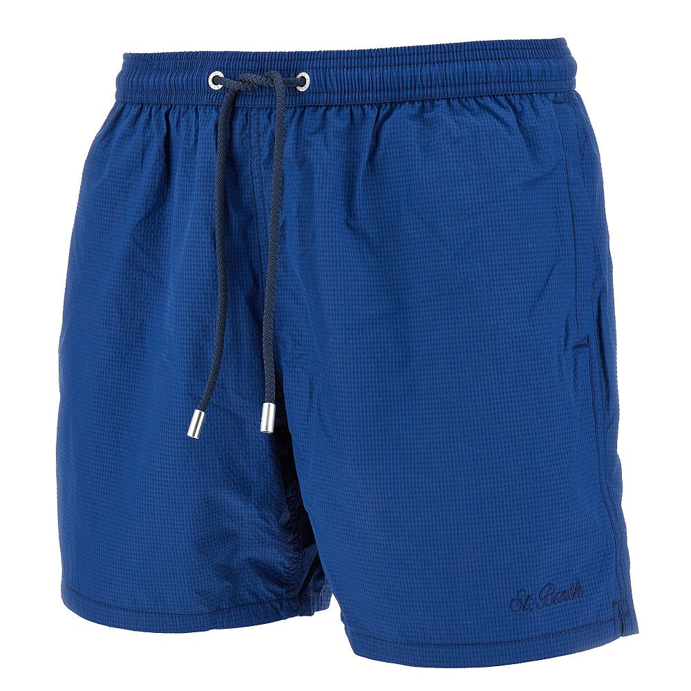 Seersucker swim shorts