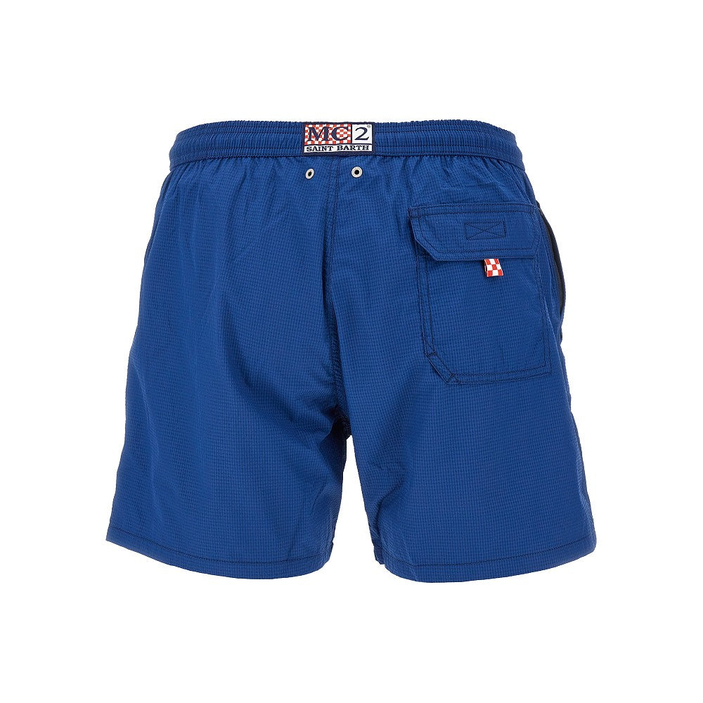 Seersucker swim shorts