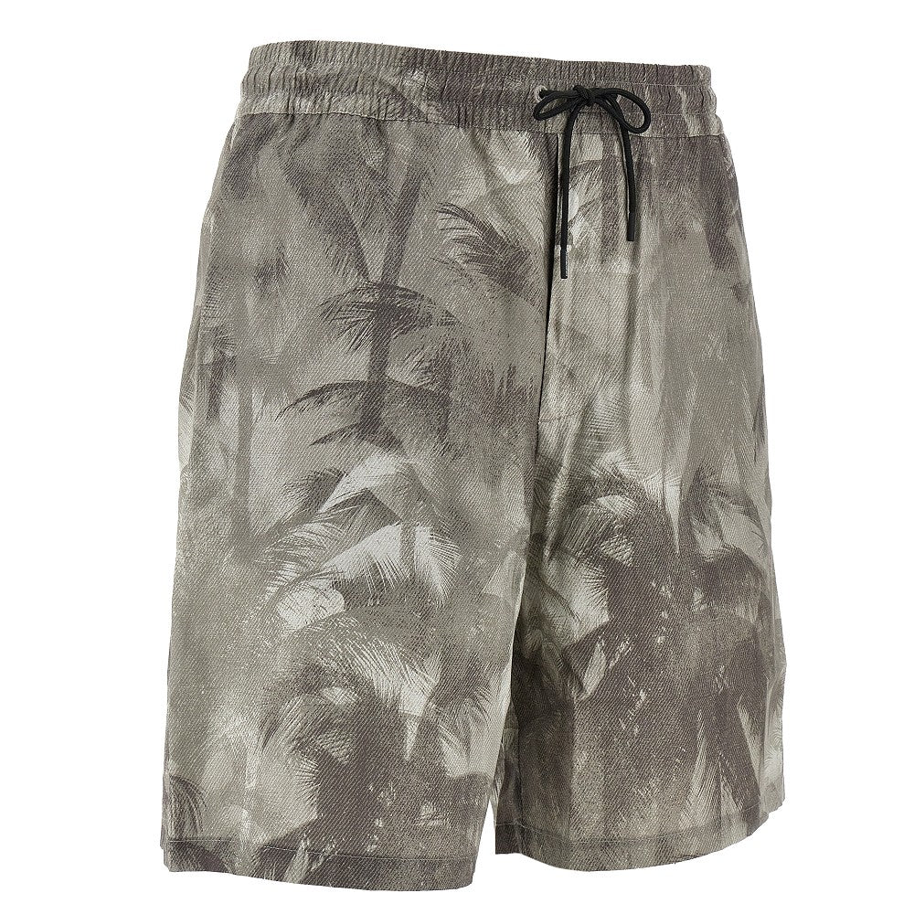 Printed lyocell-blend shorts