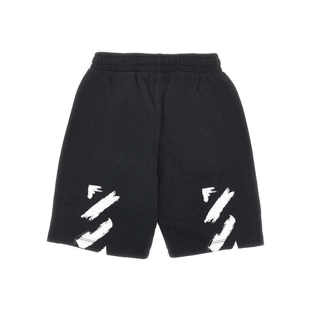 'Diag Paint' print sweatshorts