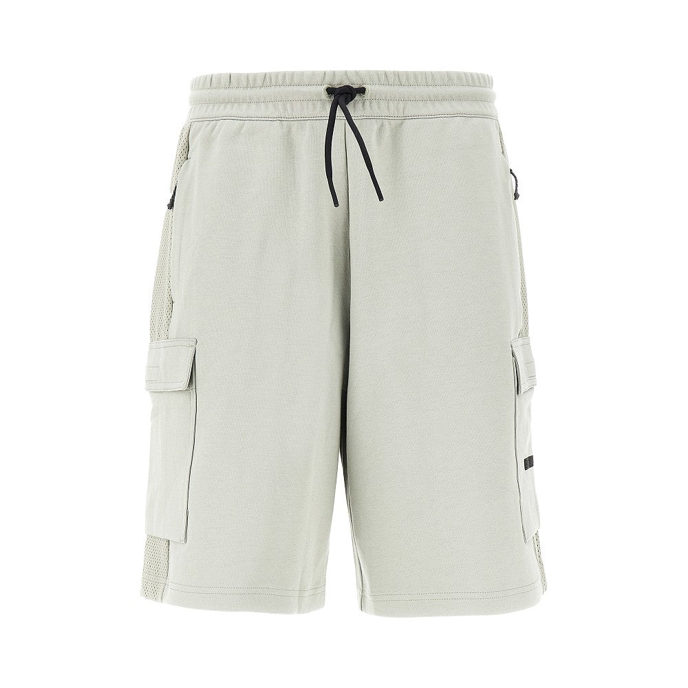 Cargo sweatshorts with mesh inserts