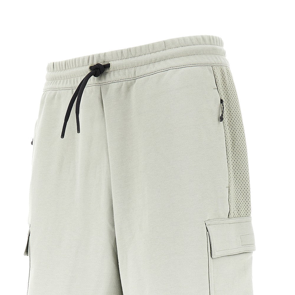 Cargo sweatshorts with mesh inserts
