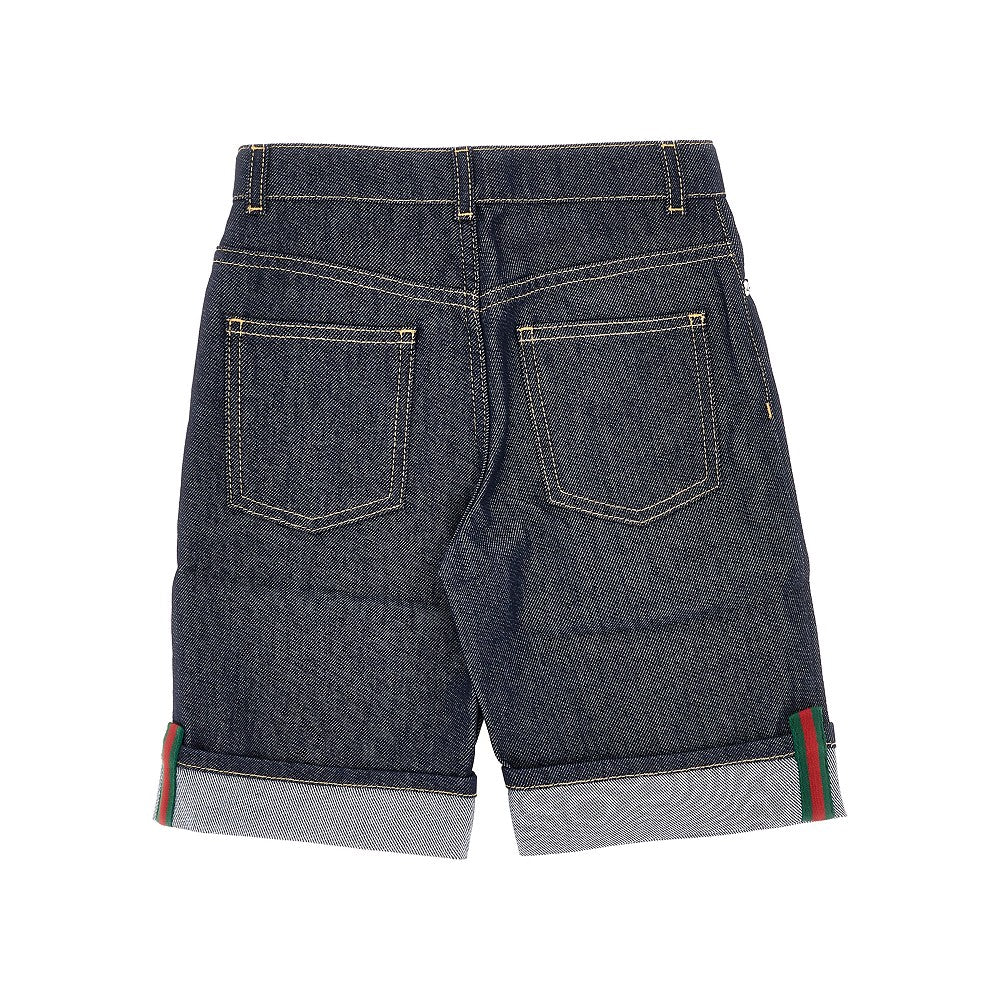 Denim shorts with Web detail