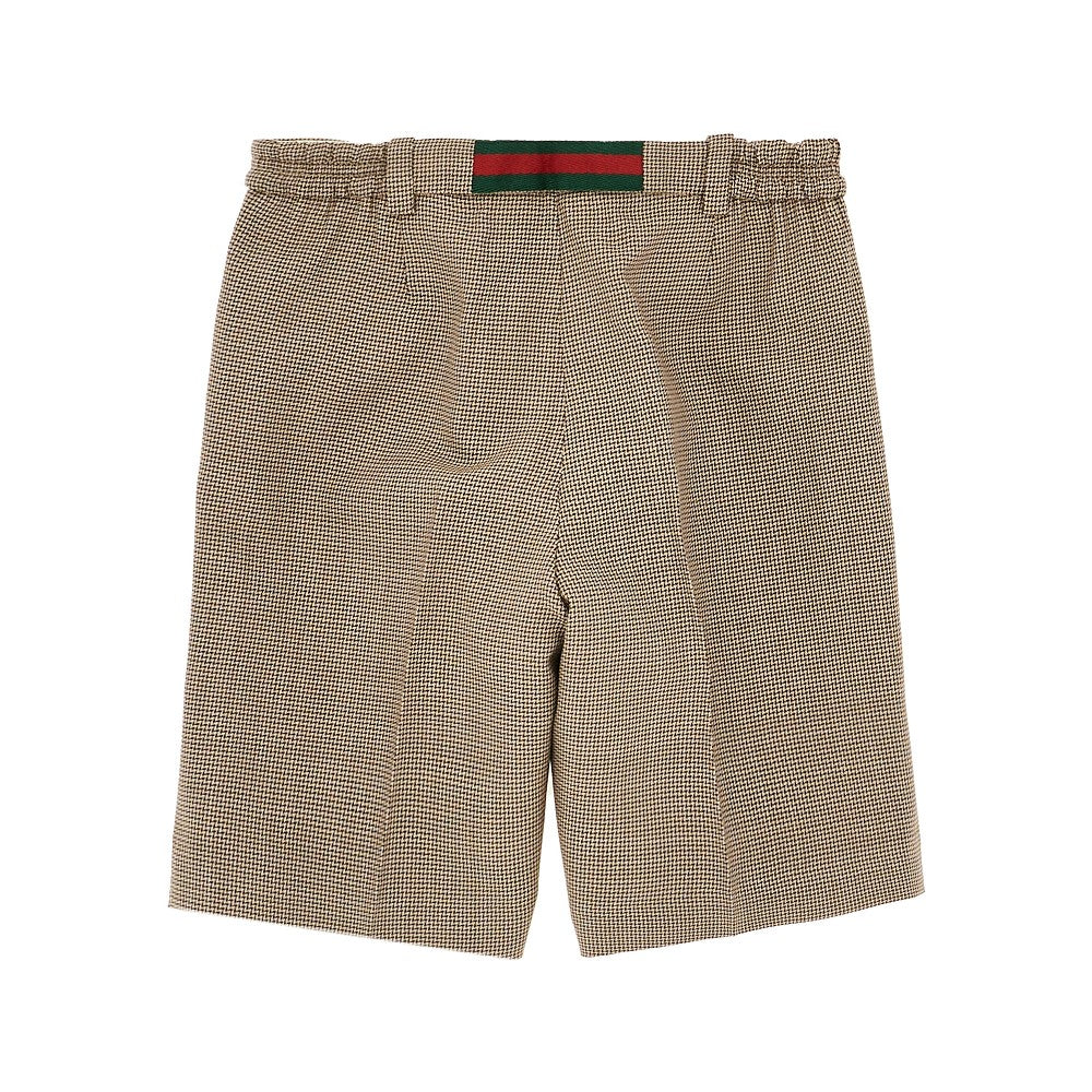 Pantalone in misto lana vergine pied-de-poule