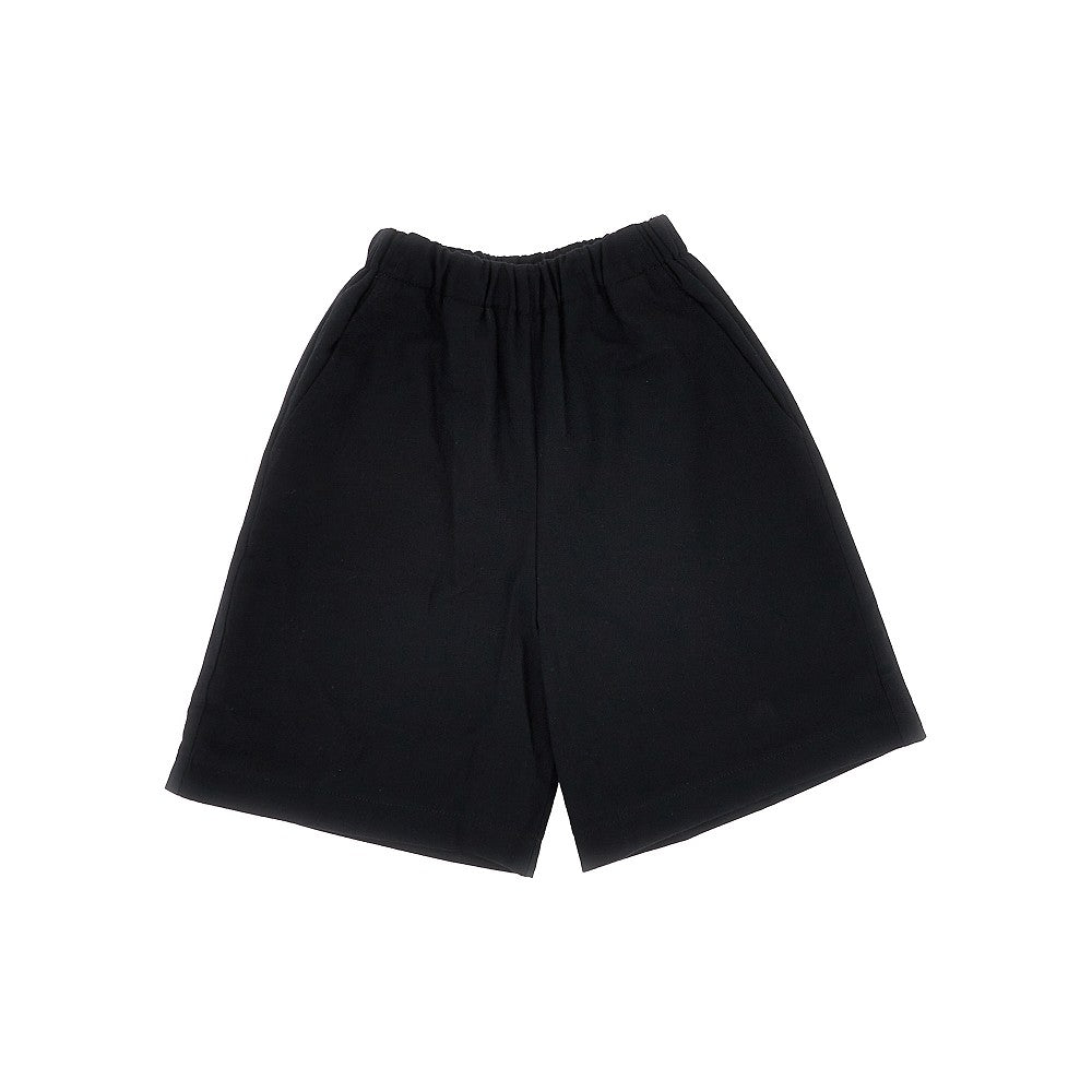 Wool-blend wide shorts