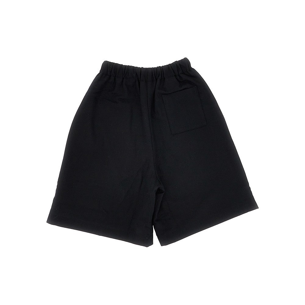 Wool-blend wide shorts